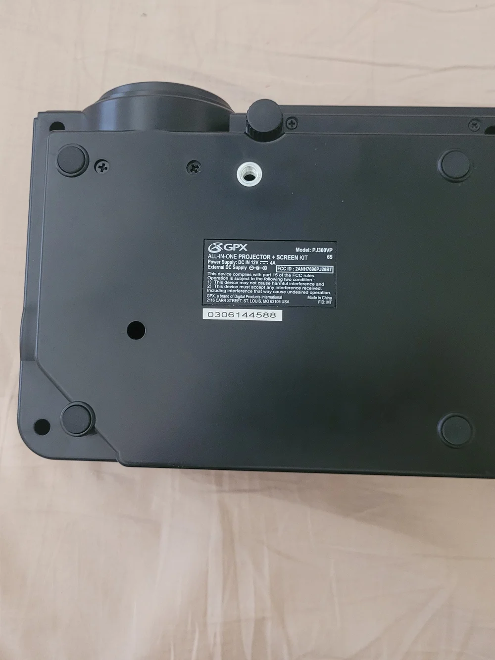 Black Portable LED Projector with Built-in Controls - Picture 2 of 3